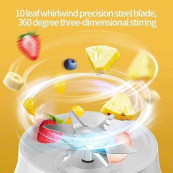 Portable Electric Juicer Cup Mini Blender Rechargeable Fruit Mixer Milkshake Maker for Home